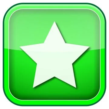 Green square shiny icon Stockillustratie