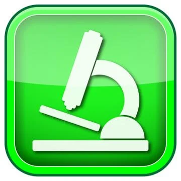 Green square shiny icon Stock Illustration