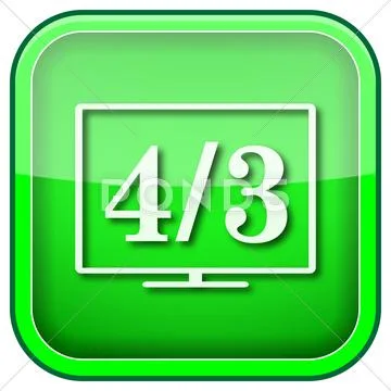 Green square shiny icon Stock Illustration