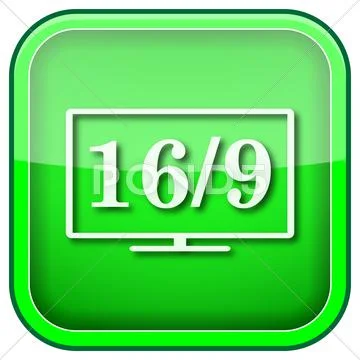 Green square shiny icon Stock Illustration