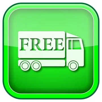 Green square shiny icon Stock Illustration