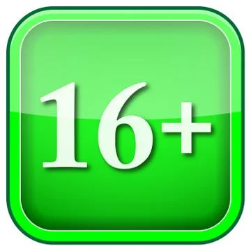 Green square shiny icon Stock Illustration