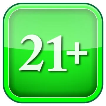 Green square shiny icon Stock Illustration