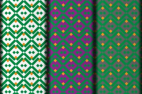Green square style vector eps pattern design. Stock Illustration