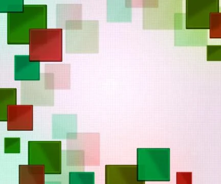 Green squares abstract background Stock Illustration