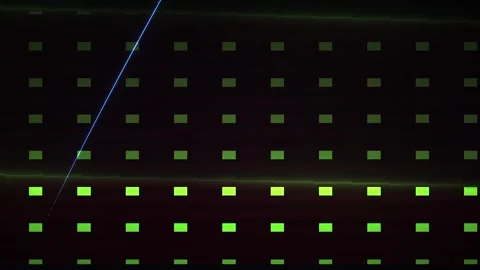 Green squares on black background technology. Stock Footage 340034672