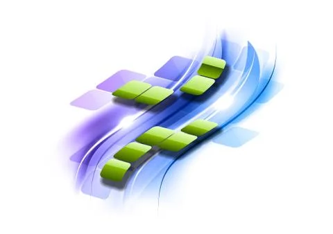 Green squares Illustrazione stock