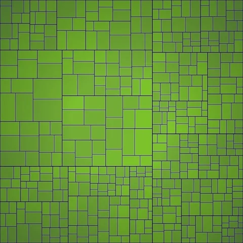 Green Squares Pattern Background - Abstract Geometric Mosaic Texture Vídeos de archivo 347804033