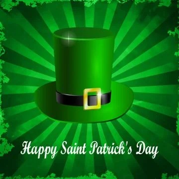 Green St. Patrick s Day hat Stock Illustration