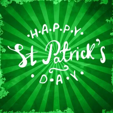 Green St. Patrick s Day background Stock Illustration
