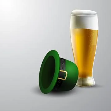 Green St. Patrick's Day hat isolated on white background Stock Illustration
