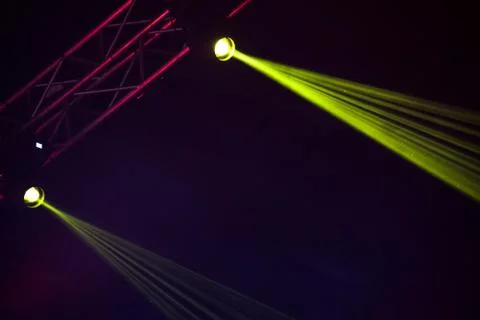Green stage lights Fotos Stock