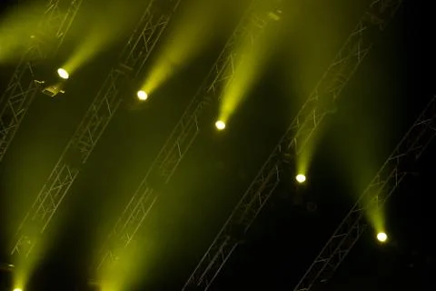 Green stage lights Stock Photos