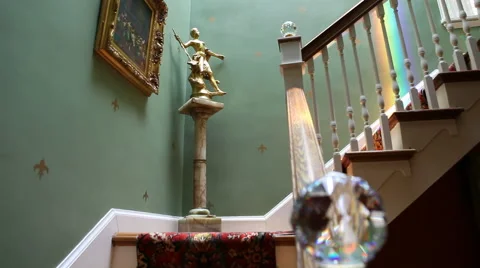 Green Staircase Stock Footage 40803554