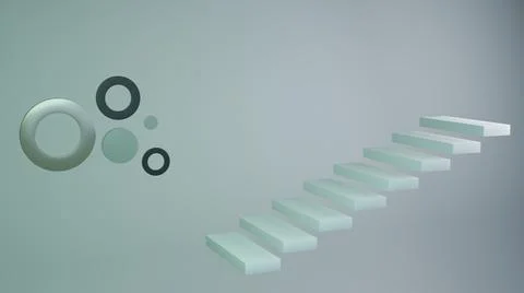 Green staircase Illustrazione stock