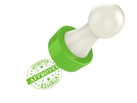 Green stamp approved Stock Illustration