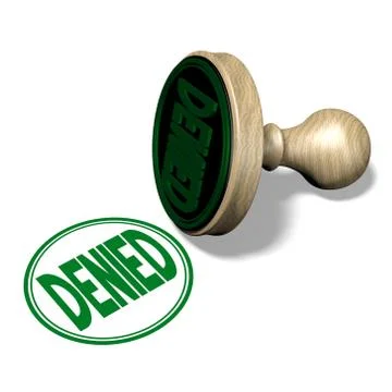 Green stamp - denied Stock Illustration