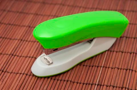 Green stapler 写真素材