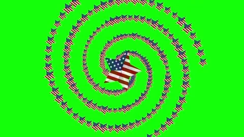 Green Star and Circle and Screen on Green Screen Background Horizontal 16:9 스톡 동영상 339332092