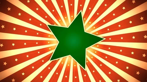 Green Star and Red Light Burst Stock-Footage 97893802