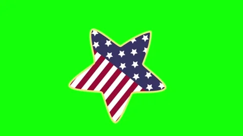 Green Star and Screen on Green Screen Background Horizontal 16:9 Video stock 339330398