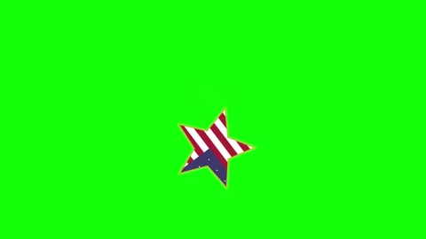 Green Star and Screen on Green Screen Background Horizontal 16:9 스톡 동영상 339331055
