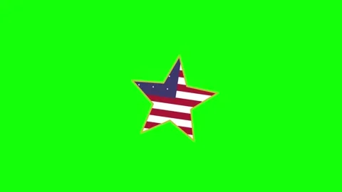 Green Star and Screen on Green Screen Background Horizontal 16:9 Video stock 339331154