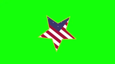 Green Star and Screen on Green Screen Background Horizontal 16:9 Vídeos de archivo 339331166