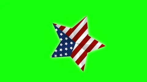 Green Star and Screen on Green Screen Background Horizontal 16:9 Stock-Footage 339332029