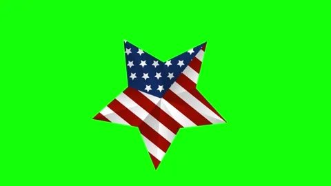 Green Star and Screen on Green Screen Background Horizontal 16:9 Stock Footage 339332189