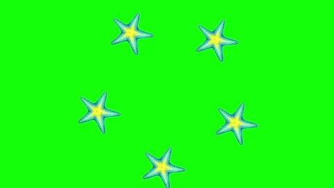 Green Star and Screen on Green Screen Background Horizontal 16:9 Video stock 339332618