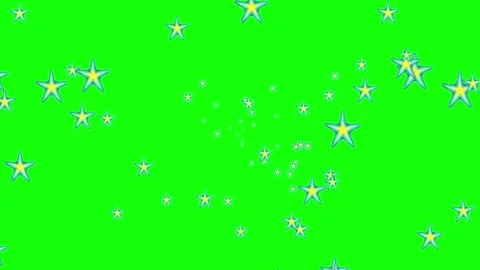 Green Star and Screen on Green Screen Background Horizontal 16:9 動画素材 339332818
