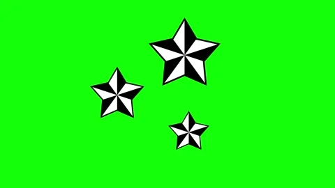 Green Star and Screen on Green Screen Background Horizontal 16:9 Video stock 339348795