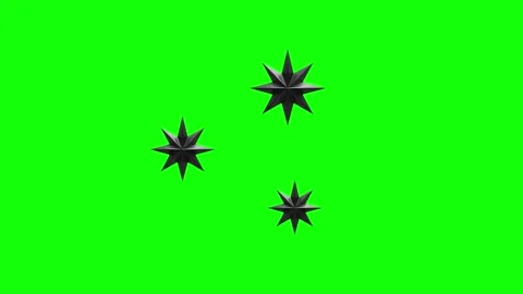 Green Star and Screen on Green Screen Background Horizontal 16:9 Stock Footage 339348896