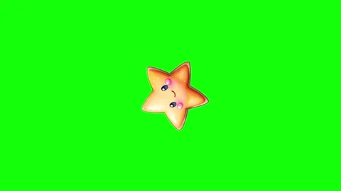 Green Star and Screen on Green Screen Background Horizontal 16:9 Stock Footage 339444016