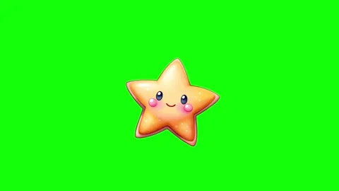 Green Star and Screen on Green Screen Background Horizontal 16:9 Stock Footage 339444047
