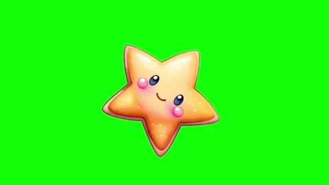 Green Star and Screen on Green Screen Background Horizontal 16:9 Stock Footage 339444048