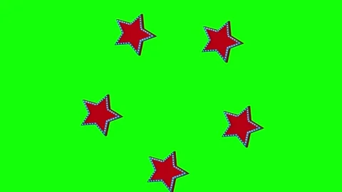 Green Star and Screen on Green Screen Background Horizontal 16:9 Stock Footage 339444312
