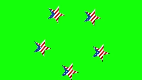 Green Star and Screen on Green Screen Background Horizontal 16:9 Video stock 339444371