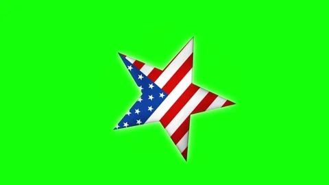 Green Star and Screen on Green Screen Background Horizontal 16:9 Video stock 339444384