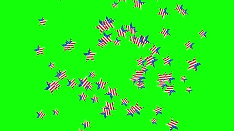 Green Star and Screen on Green Screen Background Horizontal 16:9 Stock Footage 339444405