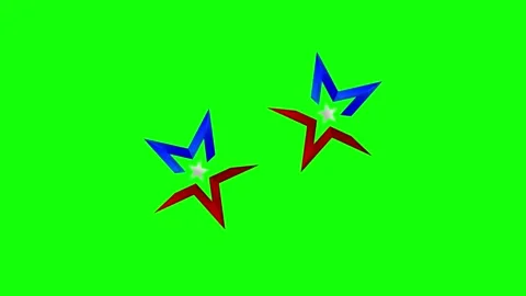 Green Star and Screen on Green Screen Background Horizontal 16:9 Stock Footage 339444467