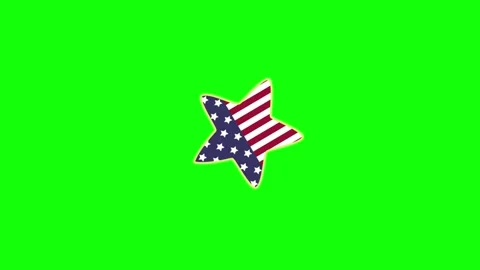 Green Star and Screen on Green Screen Background Horizontal 16:9 Stock Footage 339444768