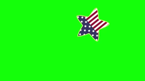 Green Star and Screen on Green Screen Background Horizontal 16:9 Stock Footage 339444769