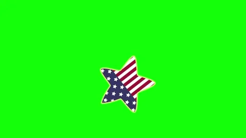 Green Star and Screen on Green Screen Background Horizontal 16:9 Stock Footage 339444770