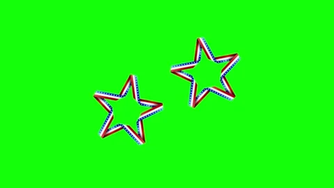 Green Star and Screen on Green Screen Background Horizontal 16:9 Video stock 339444819