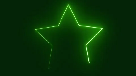 Green star on black background Stock Footage 318584013