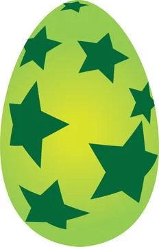 GREEN STAR EASTER EGG Stock Illustration