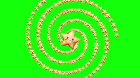 Green Star on Green Screen Background Horizontal 16:9 Stock-Footage 339444032