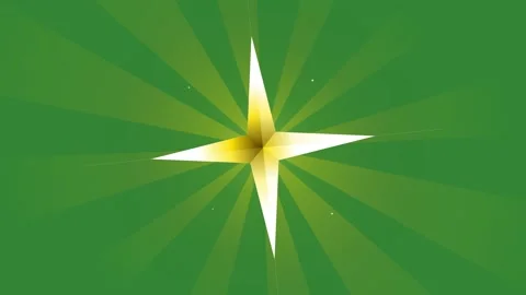 Green Star Horizontal 16:9 Green Screen Stock Footage 340462223